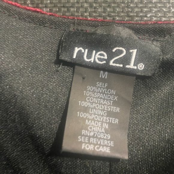 Rue21 Red Floral Lace Mini Dress Size M Sleeveless Ruffle Tiered Hem Scoop Neck - Picture 4 of 7